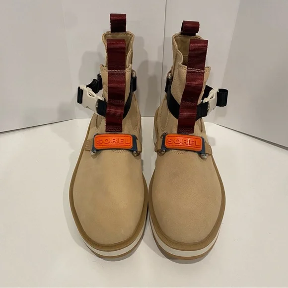 NEW Sorel Hi-Line EQ Waterproof Chelsea Boots Sneakers Ceramic Chalk 8. - Picture 2 of 6